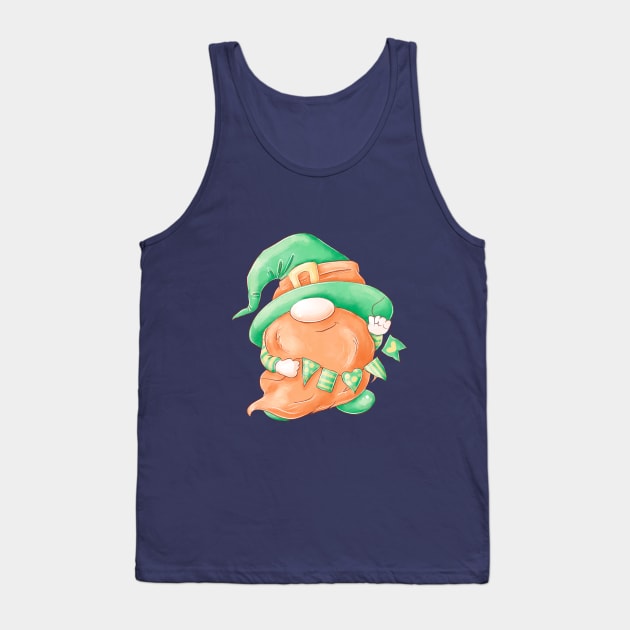 Happy St. Partick Day Gnome Tank Top by Wanderer Bat